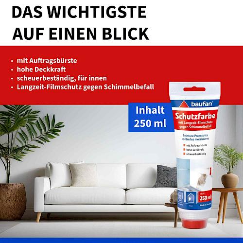 Produktbild Baufan Schutzfarbe Tube 250ml (Weiss, 0.25 l)