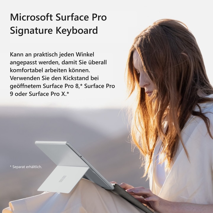 Image du produit Microsoft Surface Pro X & 8 Signature Keyboard (DE, Docking)