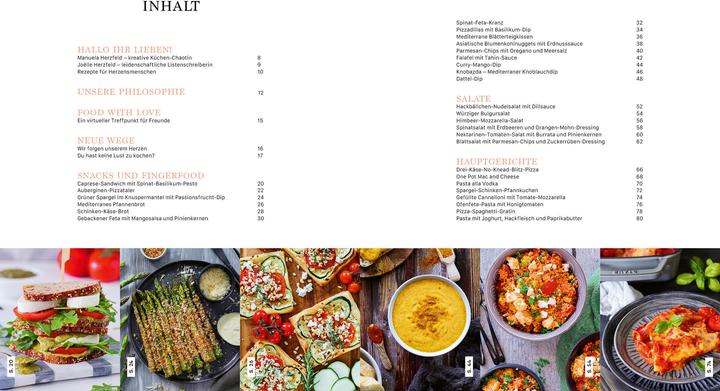 Actual product image Food with love: Eat & Love – Unsere Jeden-Tag-Küche mit Herz (German, Joëlle Herzfeld, Manuela Herzfeld, 2022)