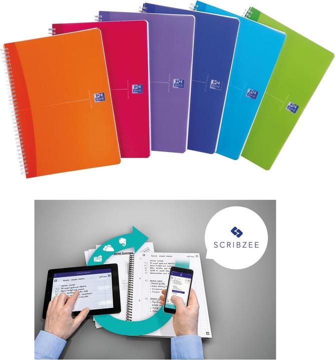 Produktbild Oxford Spiralbuch MyColours (A4, Kariert, Harter Einband)