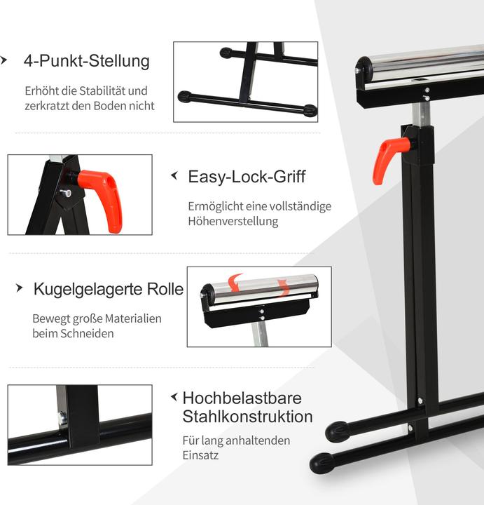 Produktbild Homcom Rollenbock verstellbar (44 cm, 50 cm)