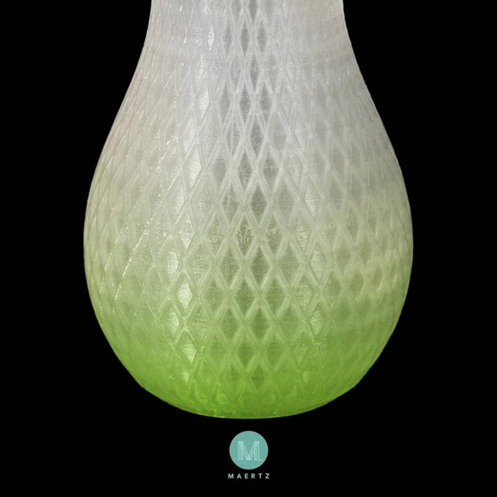 Actual product image Maertz PLA Glow+ Green Glitter 1.75 mm 1.000 g (PLA, 1.75 mm, 1000 g)