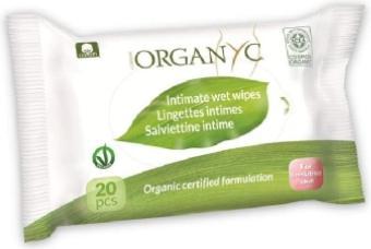 Image du produit Organyc Lingettes humides pour soins intimes (Lotion de toilette intime)