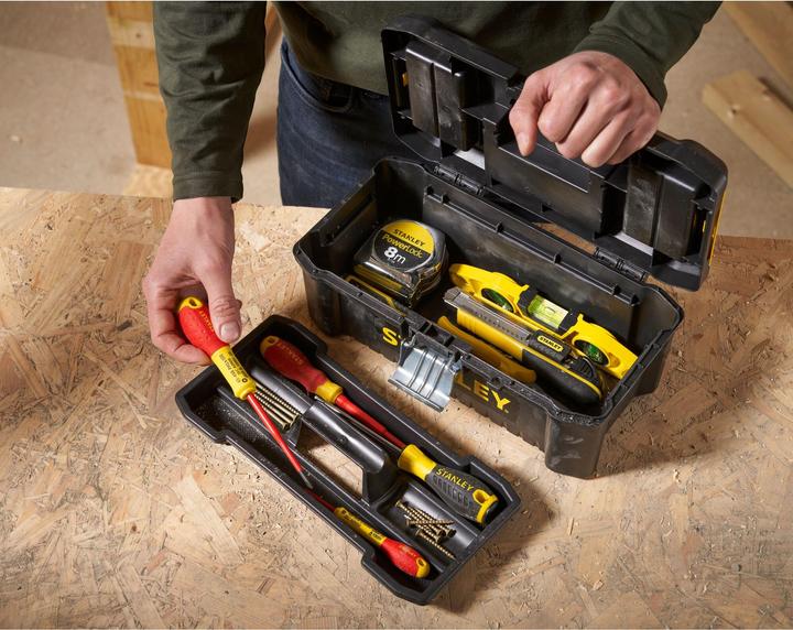 Actual product image Stanley Tool Box / Tool Case (12.5",18cmX13cmX32.5cm), Tool Box with Metal Closures, O (1 pieces)