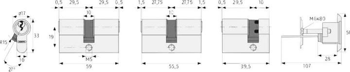 Produktbild Abus C83N 30/30 KD (Profildoppelzylinder)