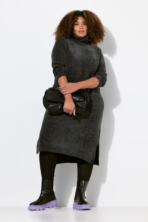 Actual product image Ulla Popken Chenille Long Sleeve Turtleneck Dress (46, 48)
