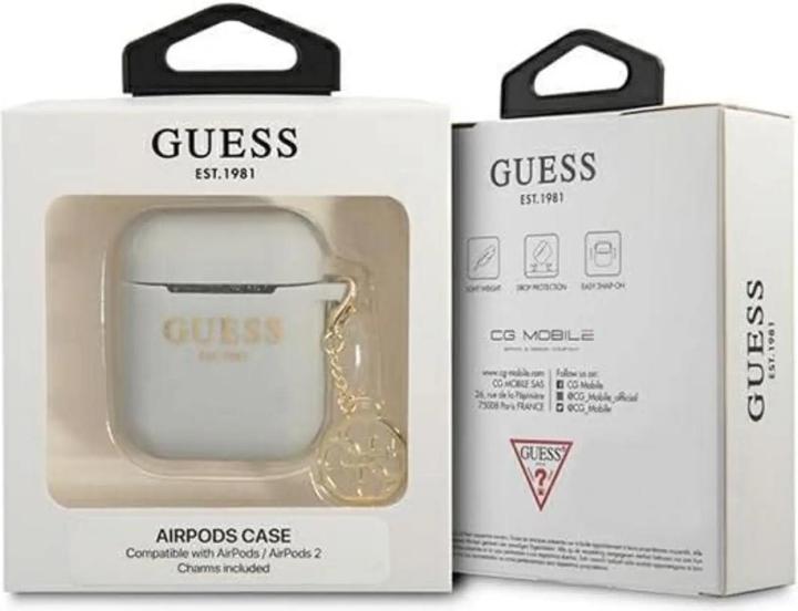 Produktbild Guess case for Airpods Pro GUAPLSC4EG grey Logo 4G Charm (Kopfhörer Hülle)