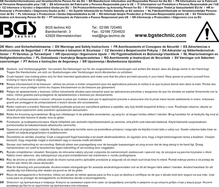 Produktbild BGS Nietmutternzange (330 mm)