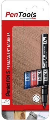 Produktbild Pentel Permanent-Marker N50S, Rundspitze, 4er Etui, sortiert (4x)