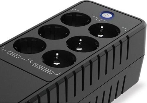 Actual product image Conceptronic ZEUS UPS 850VA 490W Schuko DC Start/LAN bw (850 VA, 490 W, Standby UPS)