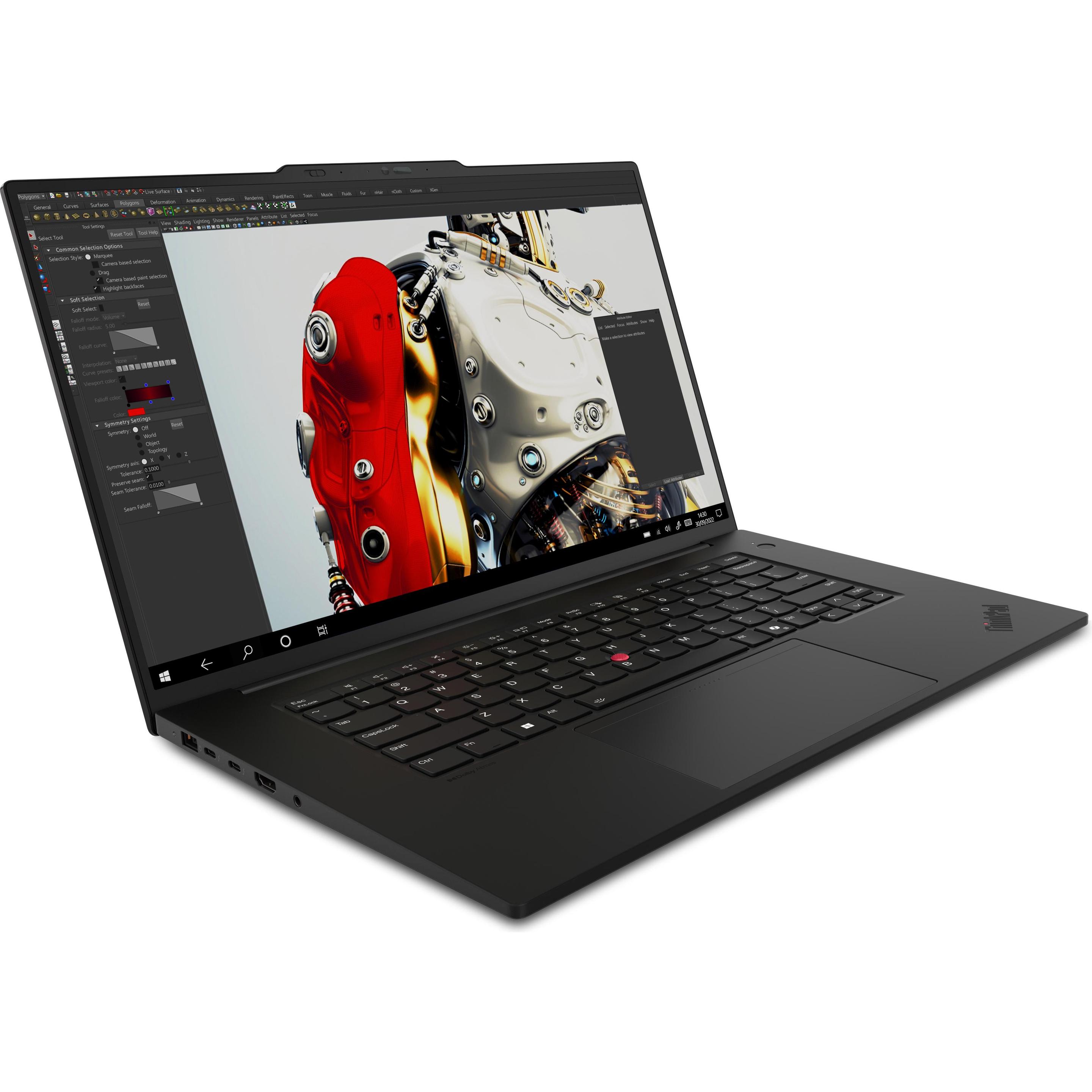 Thumbnail - Lenovo ThinkPad P1 Gen 7 (16", Intel Core Ultra 7 165H, 32 GB, 1000 GB, DE), Notebook, Schwarz