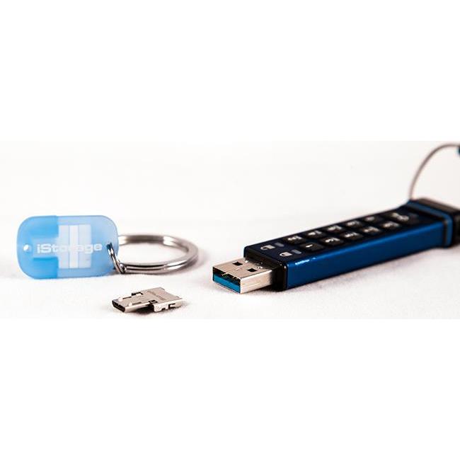 Thumbnail - iStorage On The Go (USB-A), USB Stick, Blau