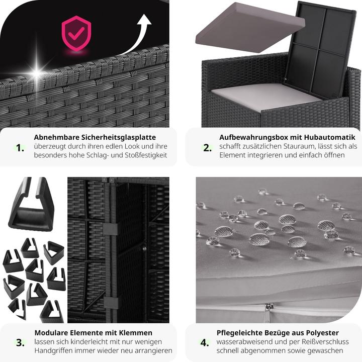 Produktbild tectake Rattan Lounge Verona