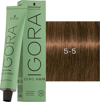 Actual product image Schwarzkopf Igora Zero AMM - 5-5 Light Brown Gold (5-5 Light Brown Gold)