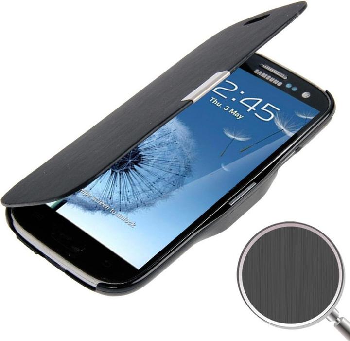 Actual product image König Design Mobile phone case for Samsung Galaxy S3 i9300 / i9305 / S3 NEO i9301 black brushed (Samsung Galaxy S3 i9300, Samsung Galaxy S3 LTE i9305)