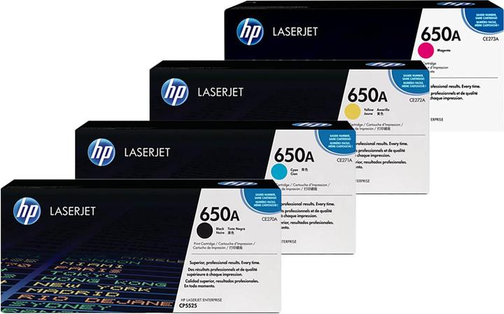 Produktbild HP Original CE270A / 650A SET Multipack / Set mit allen vier Farben (BK, C, M, Y)