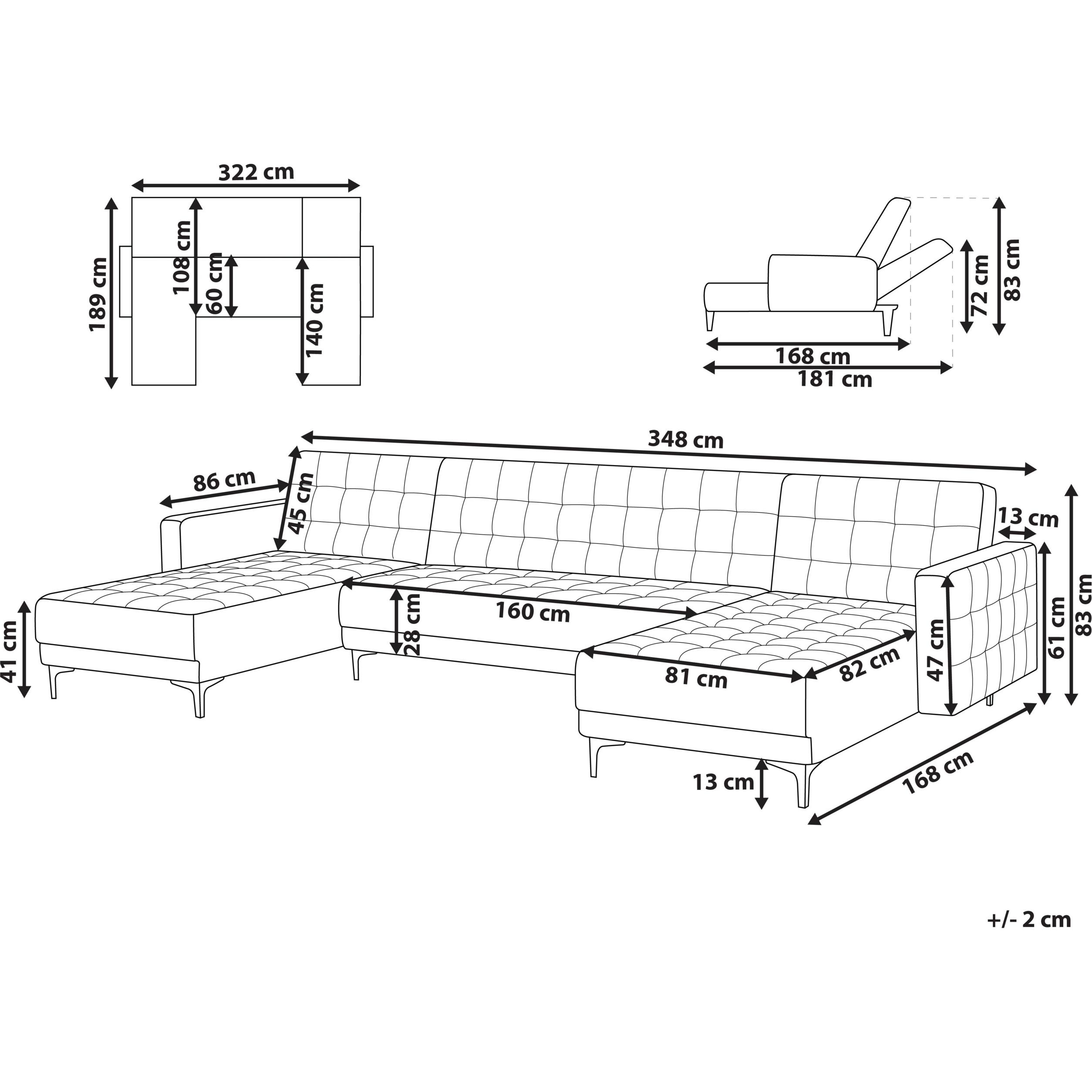 Thumbnail - Beliani, Sofa, Aberdeen (Ecksofa)