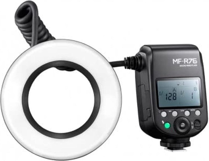 Actual product image Godox MF-R76 (Macro flash, Canon, Nikon, Sony, Fuji, Olympus, Pentax, Panasonic)