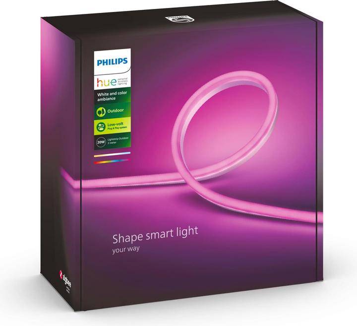 Produktbild Philips Hue LED Stripe Lightstrip Outdoor (DE Stecker) (Mehrfarbig, 200 cm, Outdoor)