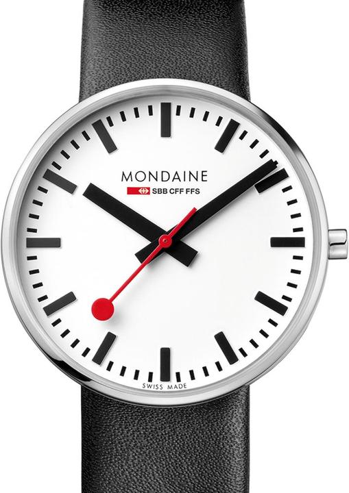 Mondaine Giant - Rétroéclairage (Montre analogique, Swiss Made, 42 mm)