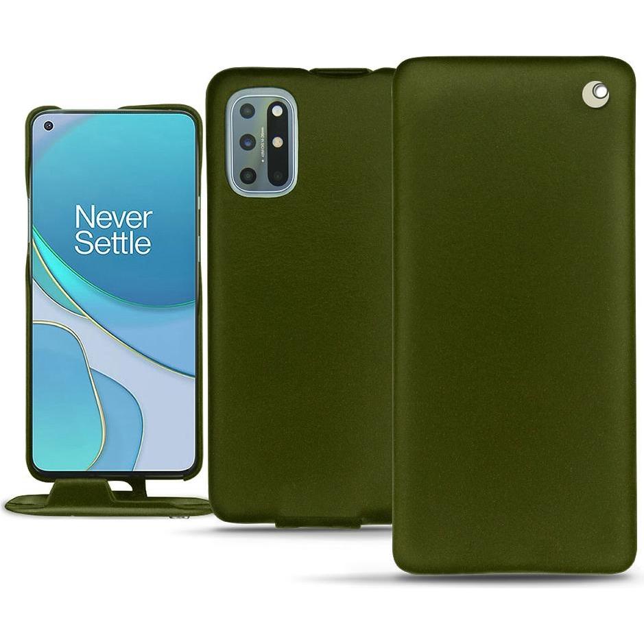 Noreve Lederschutzhülle vertikal (OnePlus 8T), Smartphone Hülle, Grün