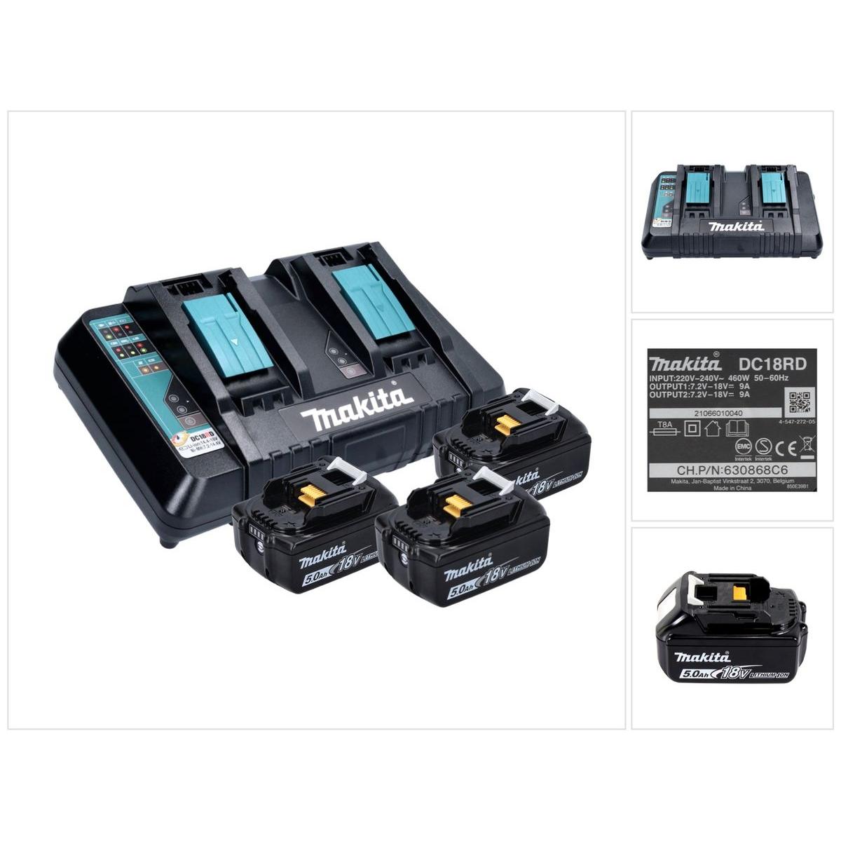 Thumbnail - Makita, Werkzeugakku + Ladegerät, Power Source Kit (18 V)