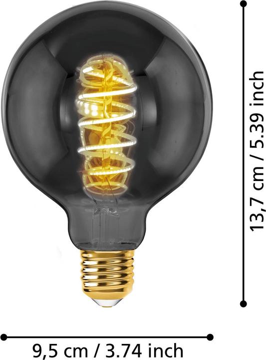 Produktbild EGLO E27 Led Smoky (E27, 4 W, 100 lm, 1 x, F)
