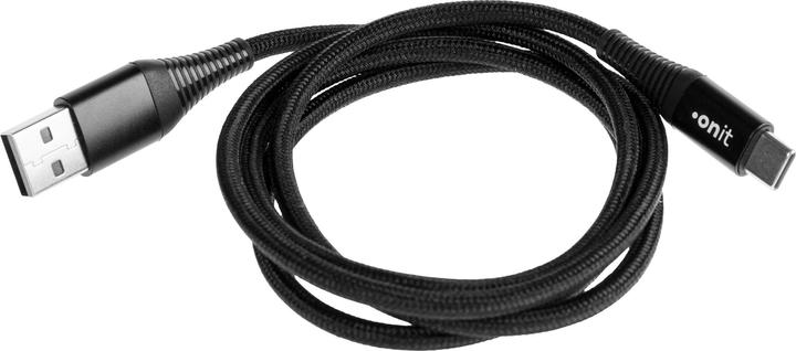 Produktbild Onit USB 2.0-Kabel USB A - USB C 1 m, Schwarz (1 m, USB 2.0, 66 W)