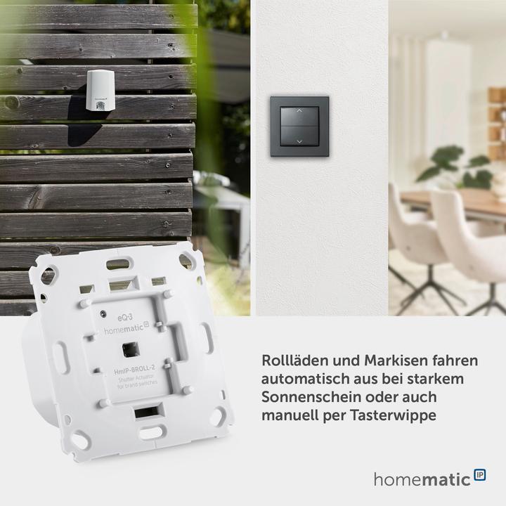 Actual product image Homematic IP Roller shutter actuator for brand switches (Shutter actuator)