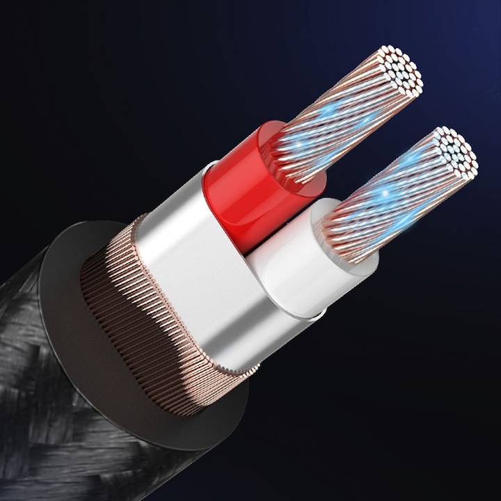 Actual product image Ugreen AV127 3.5 mm jack cable for TRS - 2m (grey) (2 m, 6.3mm jack, 3.5mm jack (AUX))
