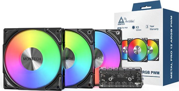 Produktbild Montech Metal Pro 12 Argb Pwm (120 mm, 3x)