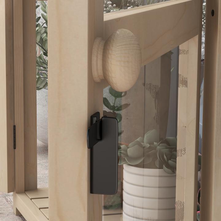 Produktbild Outsunny Frühbeet Acryl, Tannenholz Naturholz