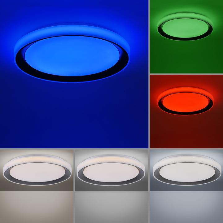 Actual product image Leuchten Direkt LED Deckenlampe LOLAsmart - DISC SmartHome Tuya, CCT RGB, dimmbar Fernbedienung (2700 lm)