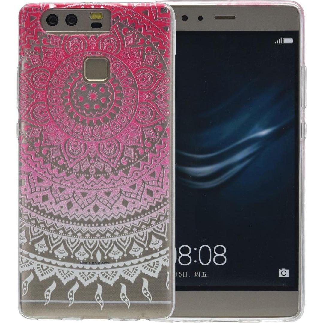 König Design Huawei Y5 2017 Hülle Case Handy Cover Schutz Tasche Schutzhülle Henna Etuis Pink (Huawei Y5 (2017)), Smartp...