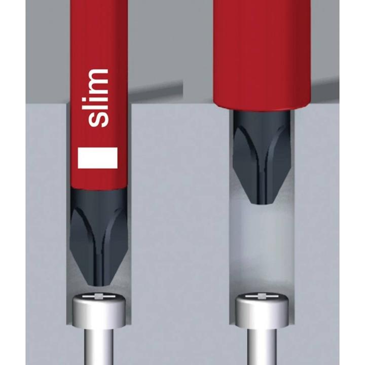 Produktbild Wiha Bit Set slimBit electric Schlitz Pozidriv in slimBitBox (Schlitzschrauben, Pozidriv-Kreuzschlitz (PZ))