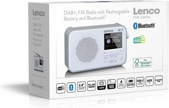 Actual product image Lenco PDR-036 (DAB, DAB+, FM, Bluetooth)