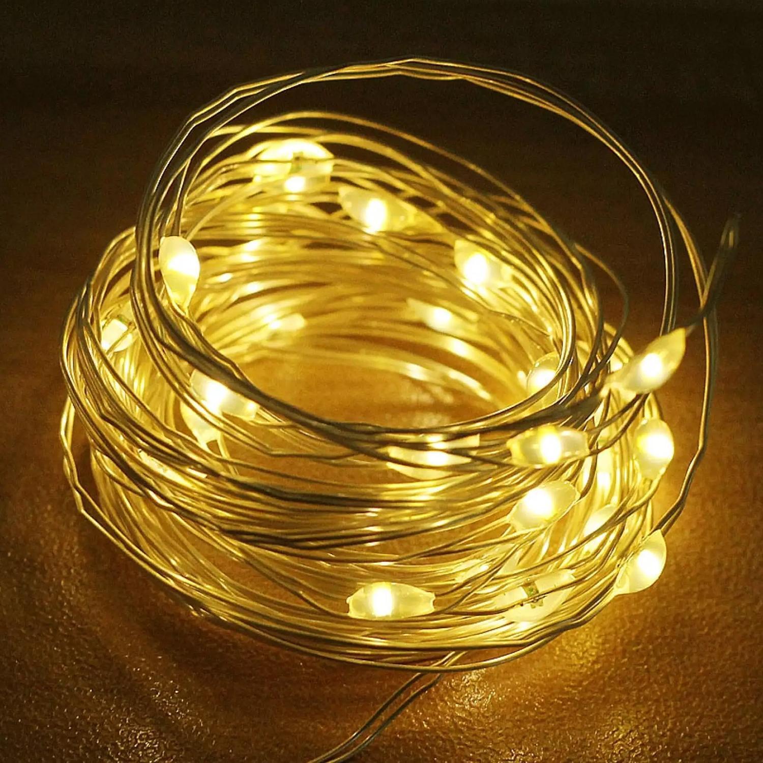 Thumbnail - JTI, Lichterkette, USB-betriebener LED-Vorhang - warmes Licht (3 m)
