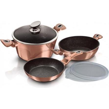 Thumbnail - BerlingerHaus BH7047 6 pcs cookware set Metallic Line Rose Gold Edition rose go, Pfanne + Kochtopf, Rosa
