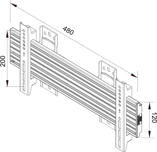 Actual product image Multibrackets Wall mount Ultrastretch, VESA 100x100-400x200 (Wall, 37", 50 kg)