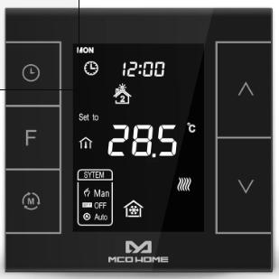 MCO Home - Thermostat MH7 für Elektroheizungen (mit Feuchtigkeitssensor) Version 2