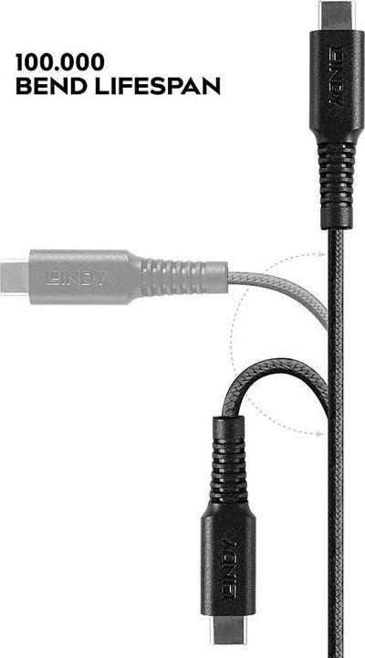 Produktbild Lindy 31287 Lightning-Kabel 2 m Schwarz (2 m, USB 2.0)