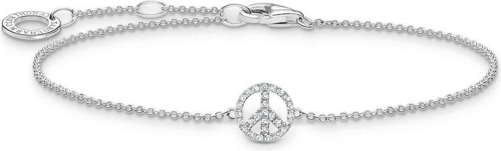 Immagine prodotto Thomas Sabo Bracciale Pace con pietre bianche argento (19 cm, Argento 925)