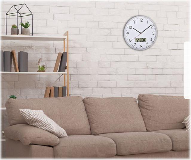 Produktbild TFA Wanduhr mit Thermometer (30.20 cm)