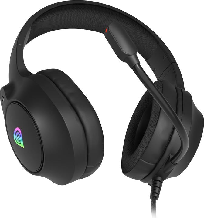 Actual product image Genesis Wireless headphones Neon 213 RGB Gaming Headset with Microphone, Black (Cable)