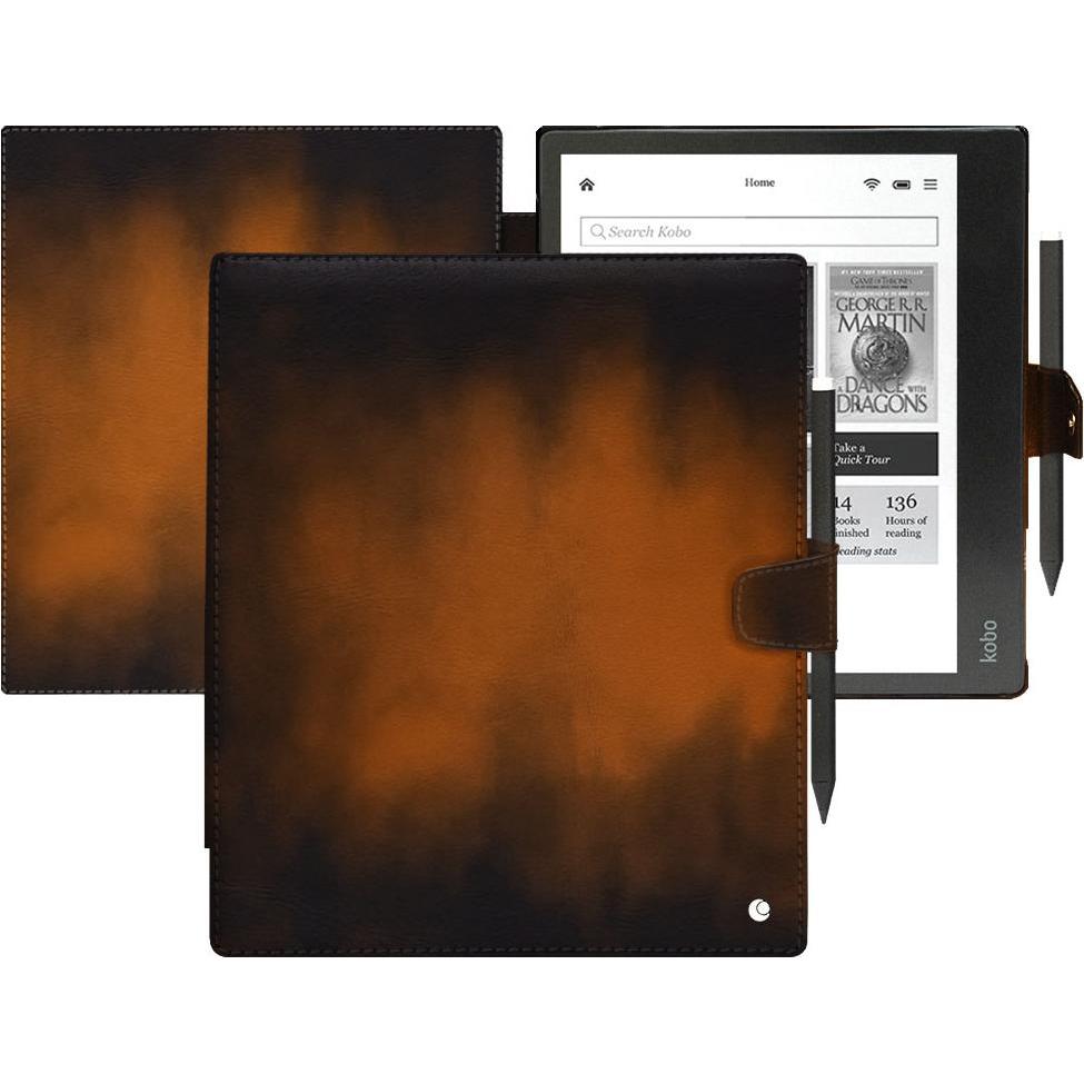 Noreve Lederschutzhülle horizontal (Kobo Elipsa 2E), Tablet Hülle, Braun