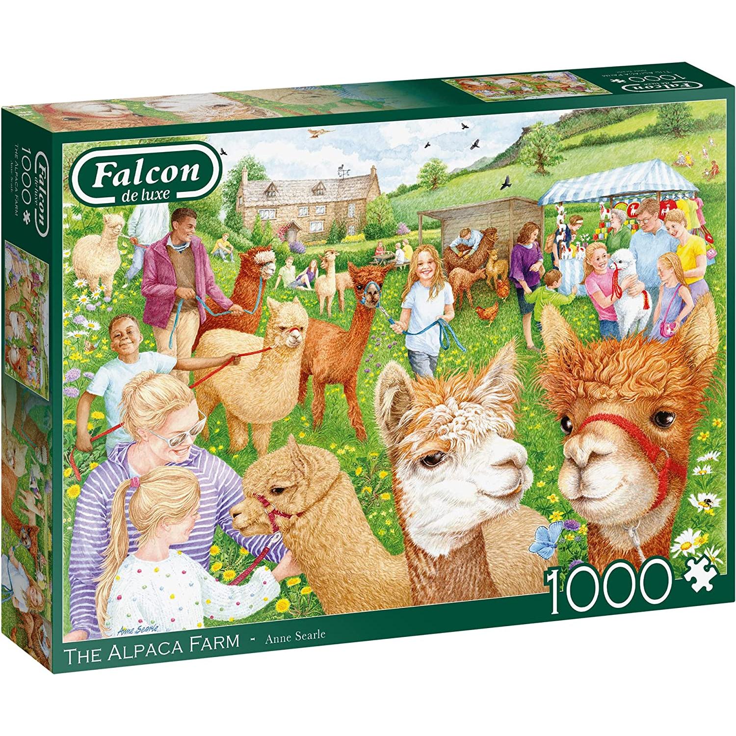 Jumbo Spiele Falcon The Alpaca Farm 1000 Teile - Puzzle für Erwachsene (1000 Teile)
