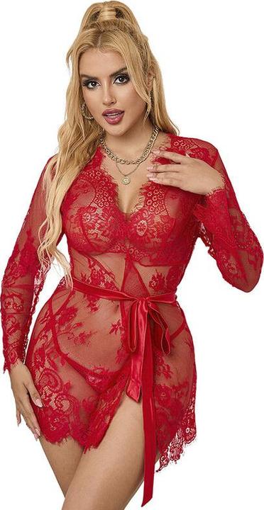 Produktbild Subblime 953775 SPITZEN-NACHTHEMD + STRING ROT S/M (M, S)