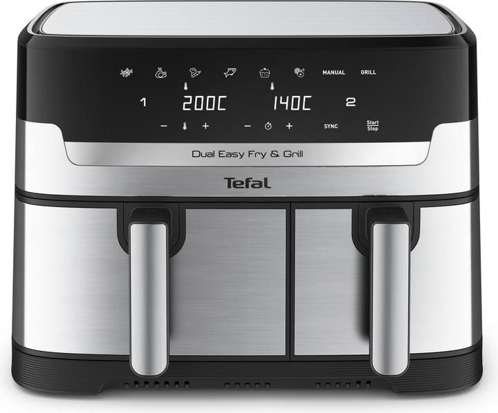 Productafbeelding Tefal EY905D Dual Easy Fry & Grill, roestvrij staal