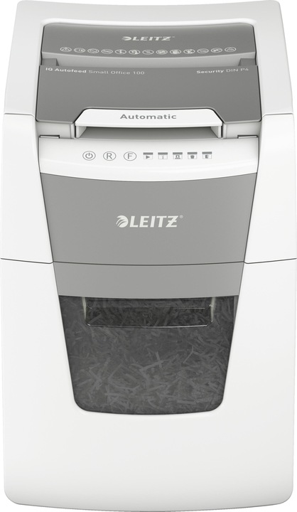 Produktbild Leitz Aktenvernichter IQ Autofeed Small Office 100 Partikelschnitt 34 l (Partikelschnitt)