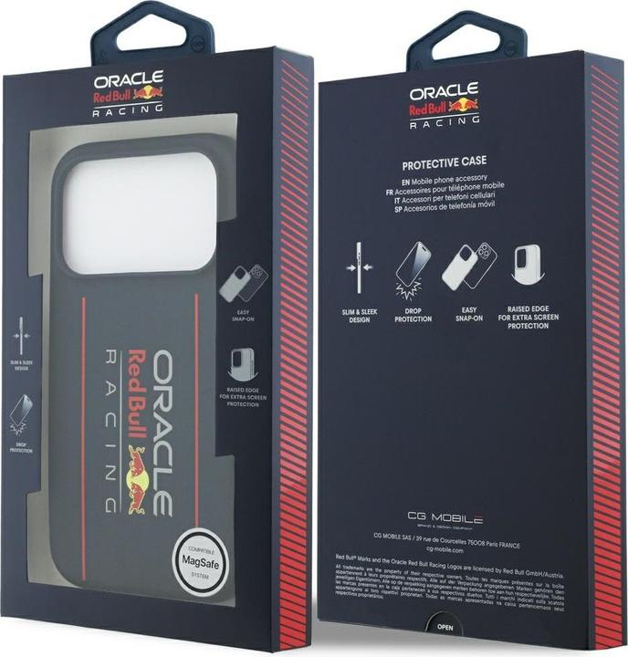 Actual product image Red Bull Silicone Oversize Vertical Logo MagSafe Case for iPhone 17 Pro Navy Blue (Apple iPhone 17 Pro)